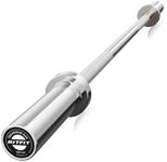 RitFit 4FT/5FT Solid Olympic Barbell, 2-inch Weight Bar for Strength Training and Home Gym