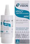 CandorVision HYLO® mini Preservative-Free Lubricating Eye Drops (150 Drops, 5ml), Immediate Long-lasting Dry Eye Relief, High Quality Sodium Hyaluronate, 6-Month Sterility, Contact Lens Compatible