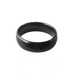 HECERE Waterproof Ceramic NFC Ring, NFC Forum Type 2 215 496 Bytes Chip Universal for Mobile Phone, All-Round Sensing Technology Wearable Smart Ring, Fasion Ring for Men or Women (7#, Black)