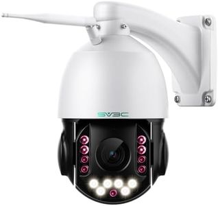 SV3C 4K 36X Zoom PTZ Camera Outdoor, 8MP Dual Band WiFi Security IP Cameras with Floodlight Color Night Vision, Humanoid Vehicle Detection, Auto Tracking,2-way Audio, ONVIF, RTSP,Cloud&SD Card Storage