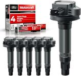 MAS Set of 6 Ignition Coil Pack & 6Pcs Motorcraft Spark Plug SP411 Compatible with Fusion Lincoln Mazda CX-9 Mercury Edge MKS MKT MKX Replacement for UF553 UF595 5C1652