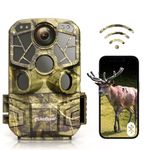 usogood Wildlife Camera 48MP 4K 30fps WiFi Trail Camera With Night Vision Motion Activated, IP66 Waterproof 120°Detection 65ft Range Connect Hunting Cam with Phone App for Outdoor Garden (Green)