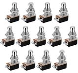 DaierTek 13pcs SPST Momentary Soft Touch Foot Switch Normally Open 2 PIN Stomp Box Push Button Footswitch for Guitar Effect Pedal