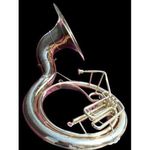 INDIAN HANDMADE BRASS FINISH SOUSAPHONE BRASS MADE TUBA MOUTH PIECE WITH CARRY BAG 25"