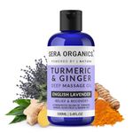 Turmeric Massage Oil with English Lavender & Ginger – 100% Natural for Arthritis Relief, Anti-Inflammatory, Lymphatic Drainage, Helps with Sleep, Muscle & Joint Soother 100ml by Sera Organics