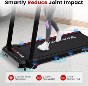 CITYSPORTS Folding Treadmill – Compact Electric Running Machine, Black