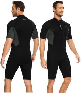 Seaskin Shorty Wetsuits for Mens 2mm Front Zip Diving Suits