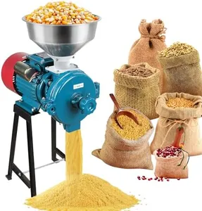Snowtaros Electric Grain Mill Grinder 3000W 110V, Commercial Corn Grinder with Funnel, Dry Feed Grain Mill Machine, Thickness Adjustable, Powder Grinder for Grain Corn Rice Herbs Pepper (Dry Use)