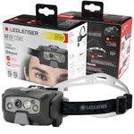 Ledlenser HF8R Core Hands-Free, Rechargeable Headlamp, Automatic Dimming and Focusing, Boost up to 1600 lumens, Black