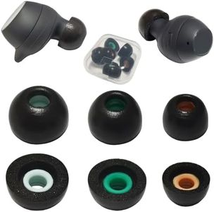 Mijusun Memory Foam Tips for Galaxy Buds FE Replacement Ear Tips for Samsung Galaxy Buds+/Galaxy Buds 2 Earbuds Fit in Case Black, 3 Pairs LMS
