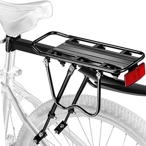 YONTUO Rear Bike Rack,115 LB Capacity Solid Bearings Bike Cargo Rack w/Fender & Large Size Reflective,Quick Release Mountain Road Bicycle Rear Racks,Universal Bike Luggage Touring Carrier Rack