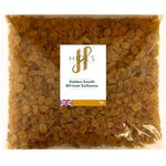 Hides Fine Foods - Golden South African Sultanas 1kg - GMO Free - Suitable for Vegetarians - Baking - Desserts - Cakes - Cookies - Tart - Mince Pies - Granola