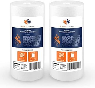 Aquaboon Whole House Sediment Water Filters Replacement Cartridges | 5 Micron Water Filter 10 inch x 4,5 inch | Well Water Filter Compatible with W15-PR, DGD-5005, GXWH35F, GXWH30C, WFHD13001B, 2 Pack