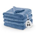 Sunbeam Royal Luxe Blanket, Cadet Blue, Full