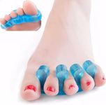 4PCS Toe Separator, Premium Gel Toe separators and Spreaders,Toe Spacer,Pedicure Toe Spreader for Separating Toenails or Nails,Easy Finger and Toenail Polish Grooming,Soft Gel Pedicure Kit