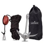 Acelane Kayak Anchor 3.5lb Folding Grapnel Anchor Kit with 50ft Marine Anchor Line & Buoy for Kayak Fishing, Canoes, Jet Ski, SUP Board and Small Boat