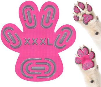 Dog Paw Grippers for Senior Dog on Hardwood Floor,Non-Slip Dog Paw Protector Pads with Strong Traction, Senior Dog Essentials, Pink, 12 Sets 48 pc XXXL