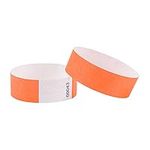 L LIKED 500pcs Numbered Wristbands, Waterproof Paper Bracelets Lightweight Concert Event Wristbands Wrist Party Bands Armbands for Events Festivals(Fluorescent Red)