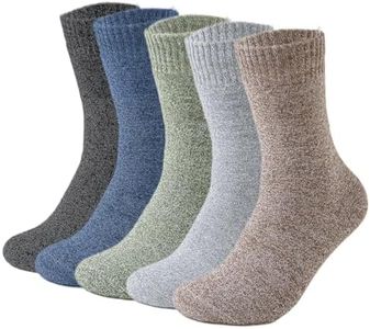Josnown Warm Wool Socks for Women, 5 Pairs Ladies Thick Thermal Winter Cozy Crew Boot Socks Gifts for Women Mom
