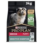 PRO PLAN Sensitive Digestion Medium Puppy Dry Dog Food Lamb 3kg, For Neutered Dogs