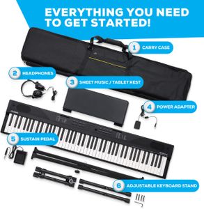 Alesis 88-Key Digital Keyboard Piano – Full-Size Electronic Piano