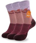 Pioneer Camp Merino Wool Hiking Socks for Men & Women Cozy Running Socks Cushioned Breathable Athletic Work Hunting - 3 Pairs