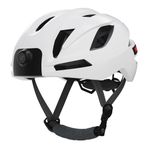 Zhjvihx Smart Bike Helmet, BT Cycling Helmet for Adults Men Women with 1080P Camera Turn Signal Lights USB Rechargeable LED Lights, for Mountain Road Electric Scooter (White)