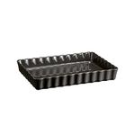 Emile Henry 796038 Deep Rectangle Tart Dish, 2 Quart, Charcoal