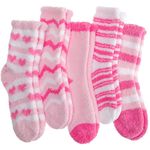 Fuzzy Slipper Socks for Womens Winter Warm Fluffy Cozy Comfy Thick Plush Cabin Sleep Soft Home Socks Christmas Gifts Stocking Stuffers for Women Comfy Socks 5 Pairs Valentines Day Gift for Her