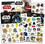 Star Wars Stickers Party Favors ~ Set of 2 Sticker Packs ~ Bundle Includes 18 Sheets Over 350 Stickers Plus Star Wars Tattoos -Darth Vader, Storm Troopers, Chewbacca