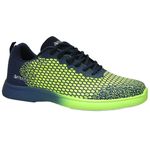 Pyramid Men's Path Lite Seamless Mesh Bowling Shoes, Navy/Voltage Lime, 10