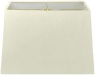 Royal Designs HB-613-12EG Rectangle Hard Back Lamp Shade, Eggshell, (5" X 10) x (8" x 12) x 9.5