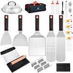 Griddle Accessories Kits, 30 Pcs Griddle Grill Tools Set, Professional Grill BBQ Spatula Set with Basting Cover, Spatula, Scraper, Bottle, Tongs, Egg Ring