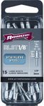 Arrow Fastener RLST1/8 Long Stainless 1/8-Inch Rivets, 15-Pack