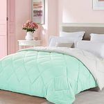 Seward Park Full Queen Size Mint Green White Fall Comforter Reversible Lightweight Boys Girls Bedding Cooling Bedspread Blanket