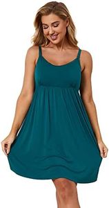 Sosolism Maternity Chemise Nursing Lingerie Sleepdress for Women, Green, L