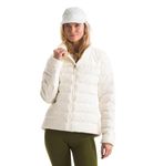THE NORTH FACE Women's Aconcagua 3 Jacket - Insulated Ski Coat, Wind & Water Resistant, Down & Synthetic Blend Insulation, White Dune, Medium