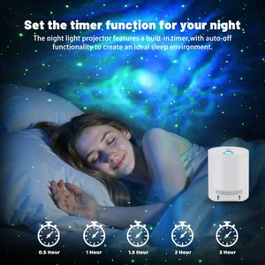 CAIYUE Star Galaxy Projector – LED Night Light for Bedroom
