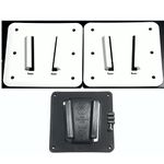 PAW International RV TV Bracket- 3 Piece Set w/ White Walls