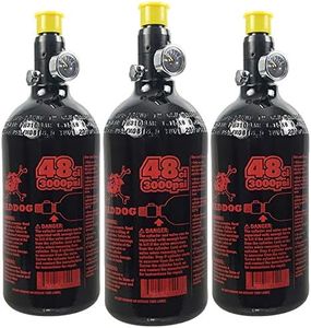 Maddog 48/3000 Aluminum Compressed Air HPA Paintball Tank with Regulator - Airgun Airsoft PCP - Fresh Hydro Date - Ships Empty - 3 Pack