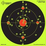 25 Pack - 12" Multi Bullseye Splatterburst Target - Instantly See Your Shots Burst Bright Florescent Yellow Upon Impact!