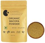 CARMEL ORGANICS Brahmi/Bacopa Monnieri Powder (340 g)(Pack of 1)| Jaivik Bharat Certified | Neer Brahmi Podi | Non-GMO | No Added Preservative or Additives