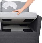 Non Slip Cushion Pad, Hook Loop Tape for Reduce Couch Cushions Sliding (15 x 15 CM)- (8PCS, Black)