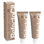 RefectoCil Eyebrow and Eyelash Tint 2-Pack – Professional Hair Tint for Long-Lasting Color – Light Brown (#3.1)