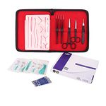 Suture Practice Kit for Medical Students, Veterinarians, Nurses | Silicone Skin Suture Pad with Protective Horizontal and Vertical Mesh Layer to Enhance The Durability of Pad