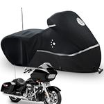 LI LIBZAKI Motorcycle Cover Storage for Touring Models Harley Davidson Road King,Road Glide,Street Glide, Electra Glide,Heritage Classic,Low Rider-ST,Indian/Honda/BMW/Ducati/Suzuki/Kawasaki/KTM Black