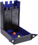 Forged Dice Co. Draco Castle Foldable Dice Tray and Dice Tower - Foldable DND Dice Tray and Dice Rolling Tray Tower - Perfect for Dungeons and Dragons RPG and Tabletop Gaming - Blue