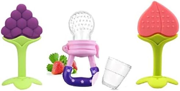 Gilli Shopee Infant Baby Fruit & Food Nibbler Feeder Pacifier|Baby Juice Nibbler Feeder Nipple For Fruit Bpa Free (Combo Saver Pack Of 3) (Multi-29)