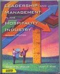 Leadership and Management in the Hospitality Industry by Robert H. Woods (2002-12-03)