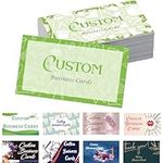 Business Cards Personalised Double Sided Custom Printed Business Cards 100 200 500 Pcs Customised Waterproof Business Cards with Logo Photo for Men Women Small Business, Weeding Templates